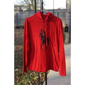 Polo Big Pony Hoodie Graphic Red Black